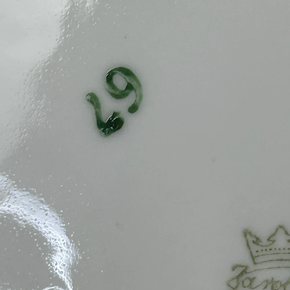 Favolina Karolina Jarolina Porcelain‎ Salad Plate 3879 Floral Silver Scalloped 9